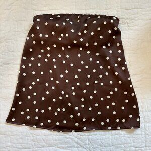 ZARA Brown Polka DOT Mini Skirt